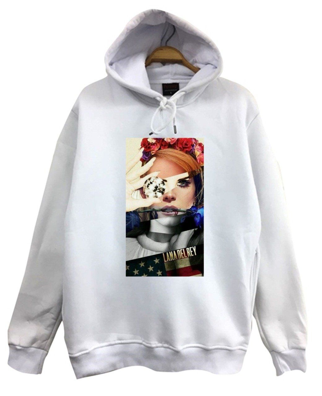 Lana Del Rey Baskılı Kapüşonlu Sweatshirt