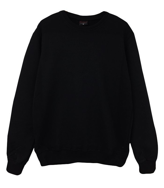 DÜZ SWEATSHIRT Baskılı Sweatshirt SİYAH - 4XL