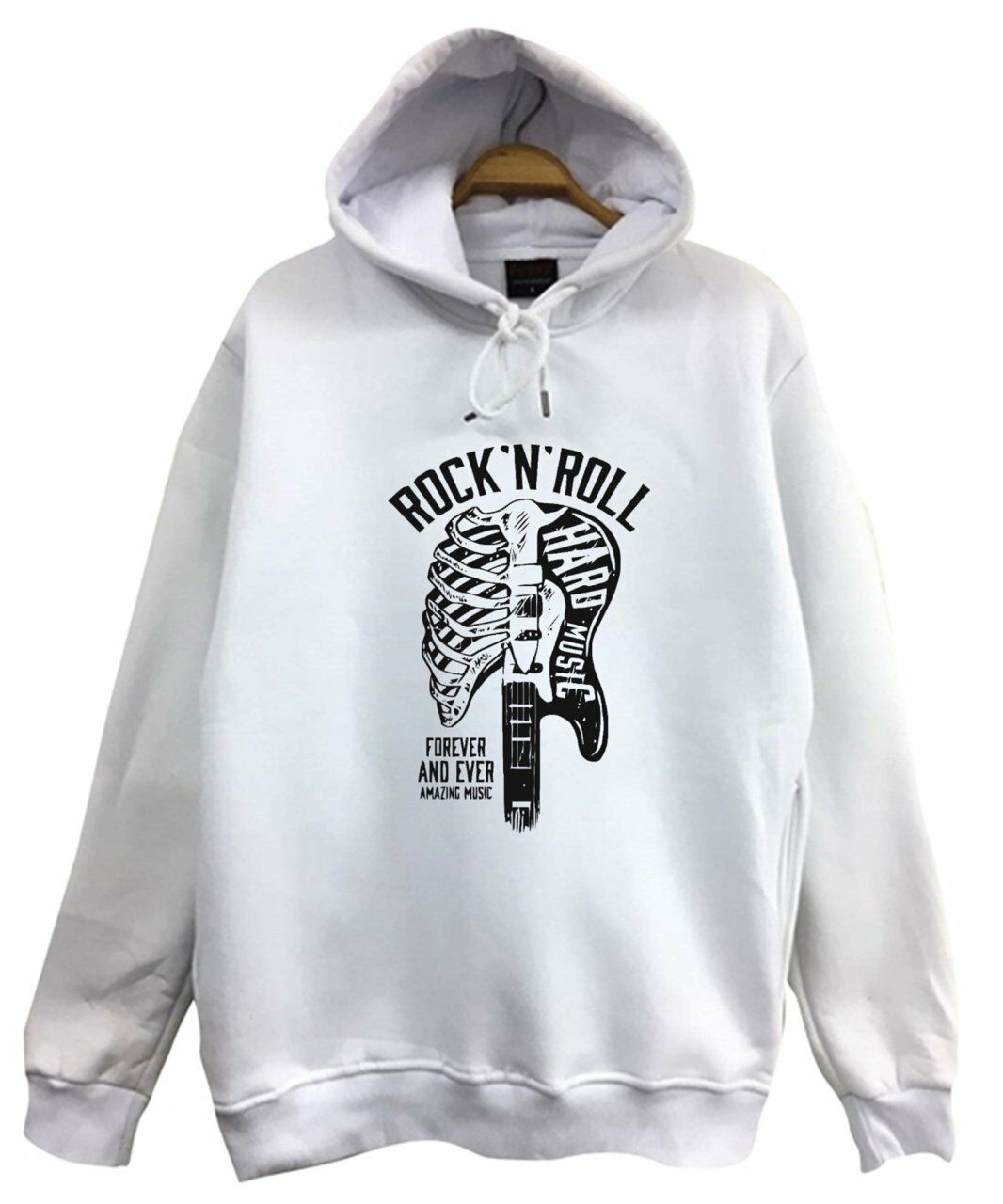 Rock And Roll Baskılı Sweatshirt