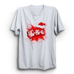 Yeni Yıl Hohoho Christmas Baskılı Tshirt