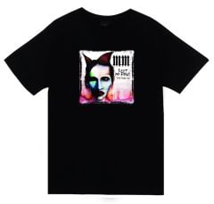 Marilyn Manson Baskılı T-shirt