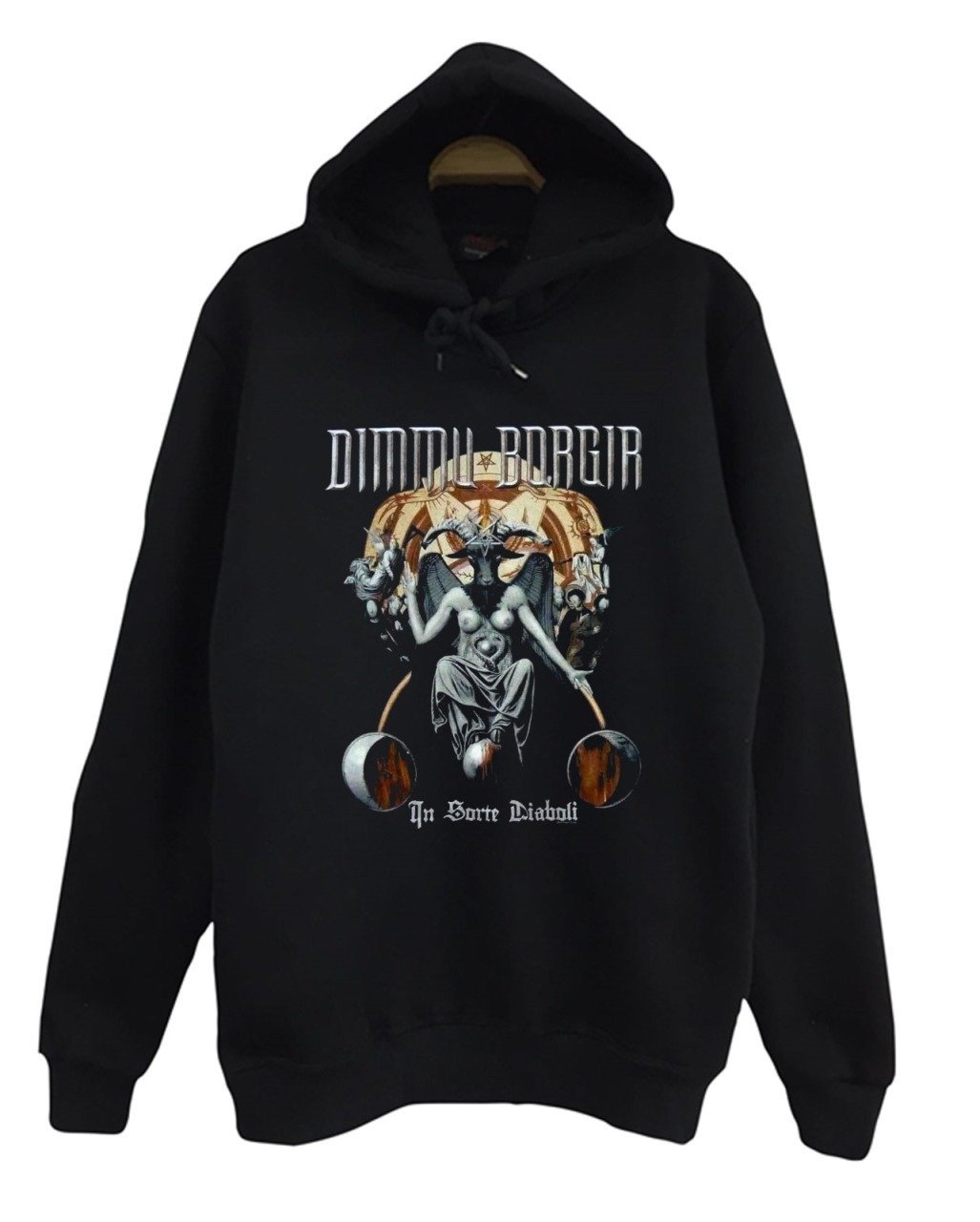 Dimmu Borgir Baskılı Kapüşonlu Sweatshirt SİYAH - L