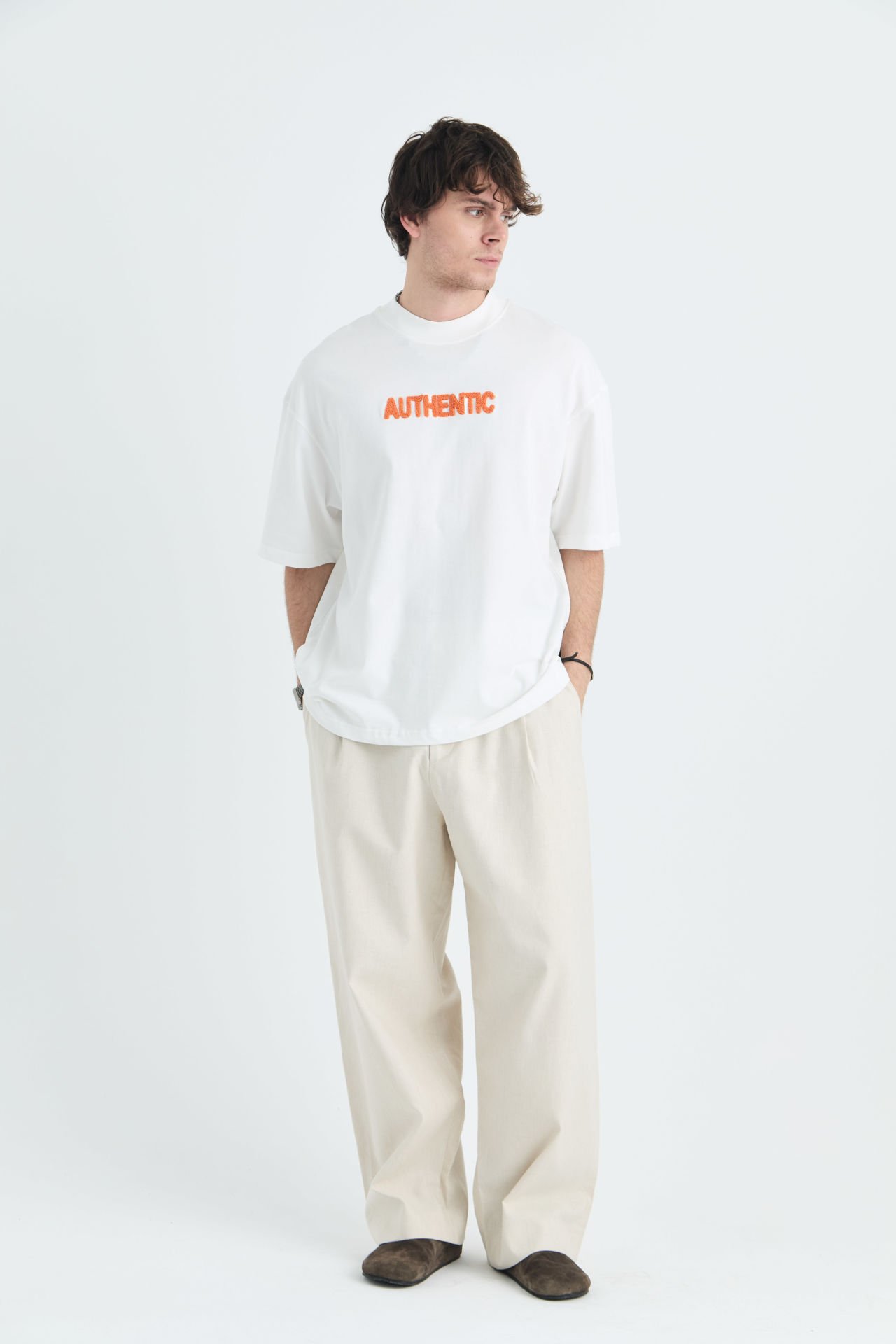 Auethentic Baskılı Unisex %100 Pamuk T-shirt