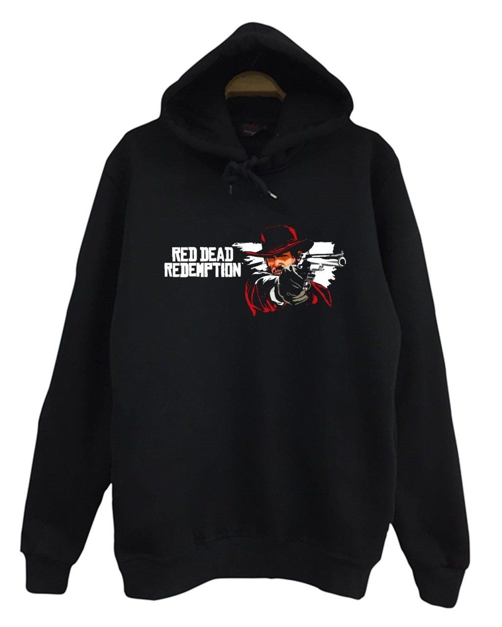 Red Dead Redemption Baskılı Kapüşonlu Sweatshirt