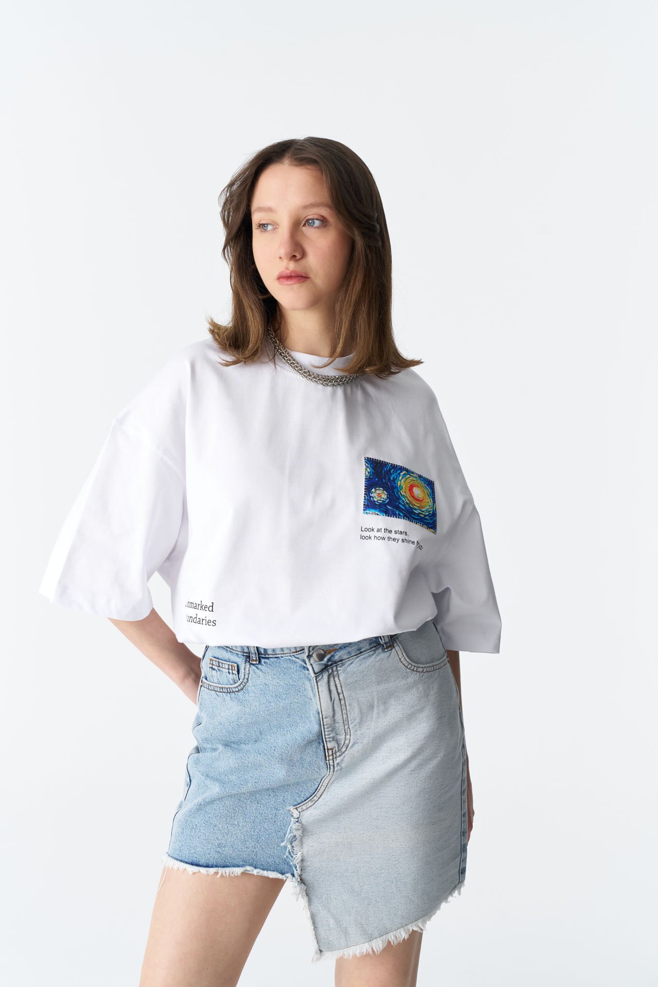 Vincent Van Gogh Baskılı, Nakışlı Unisex %100 Pamuk T-shirt