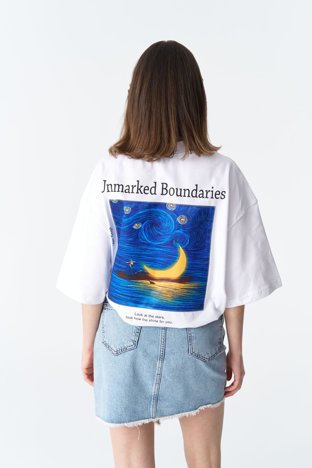 Vincent Van Gogh Baskılı, Nakışlı Unisex %100 Pamuk T-shirt