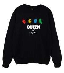 Queen Baskılı Sweatshirt
