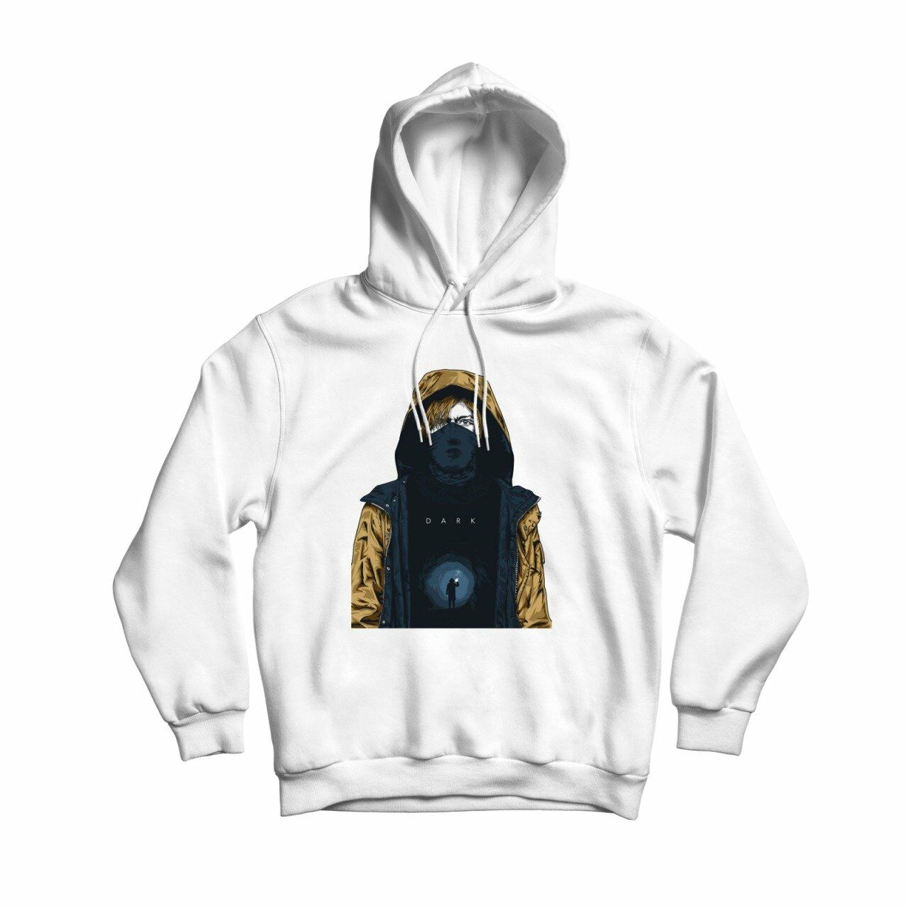 Dark Baskılı Kapşonlu Sweatshirt
