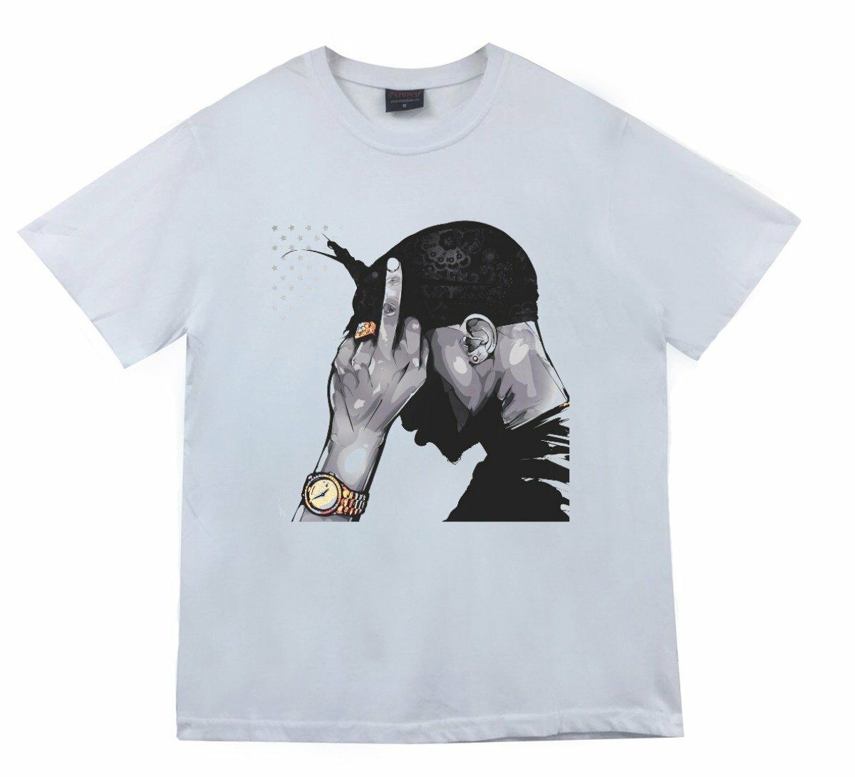 Tupac Shakur Baskılı T-shirt
