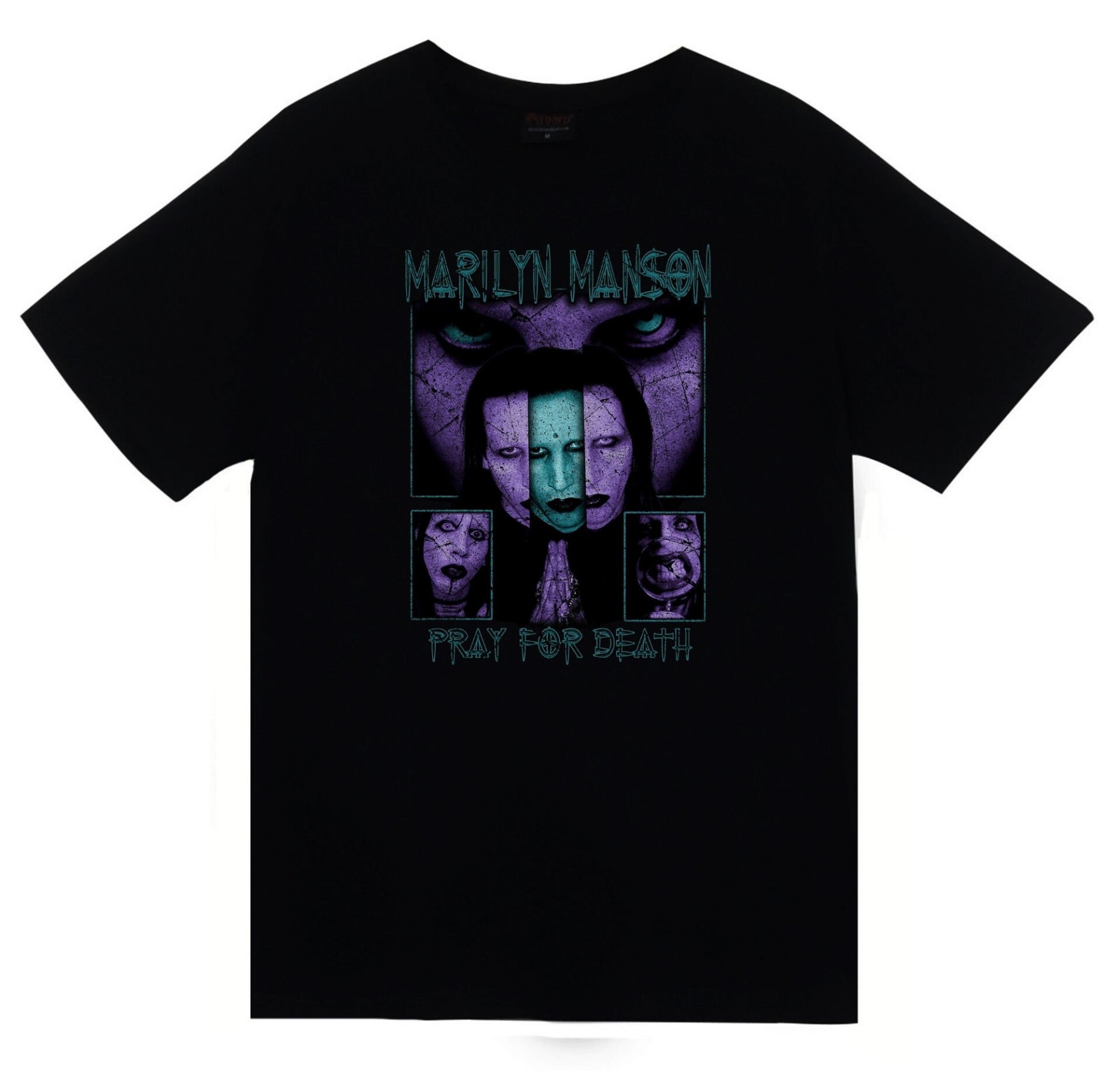 Marilyn Manson Baskılı Unisex %100 Pamuk T-shirt