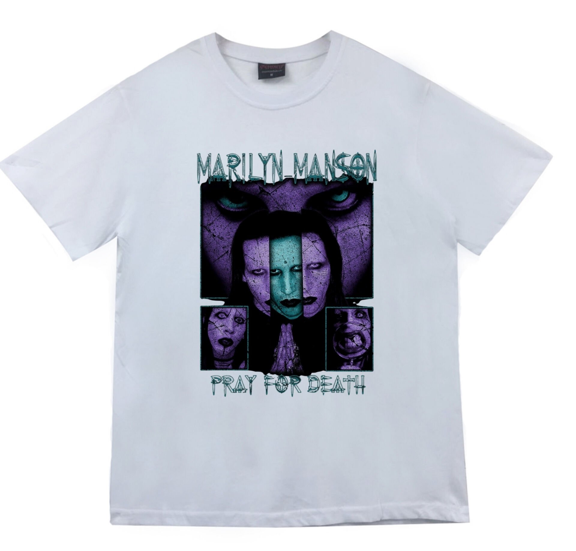 Marilyn Manson Baskılı Unisex %100 Pamuk T-shirt