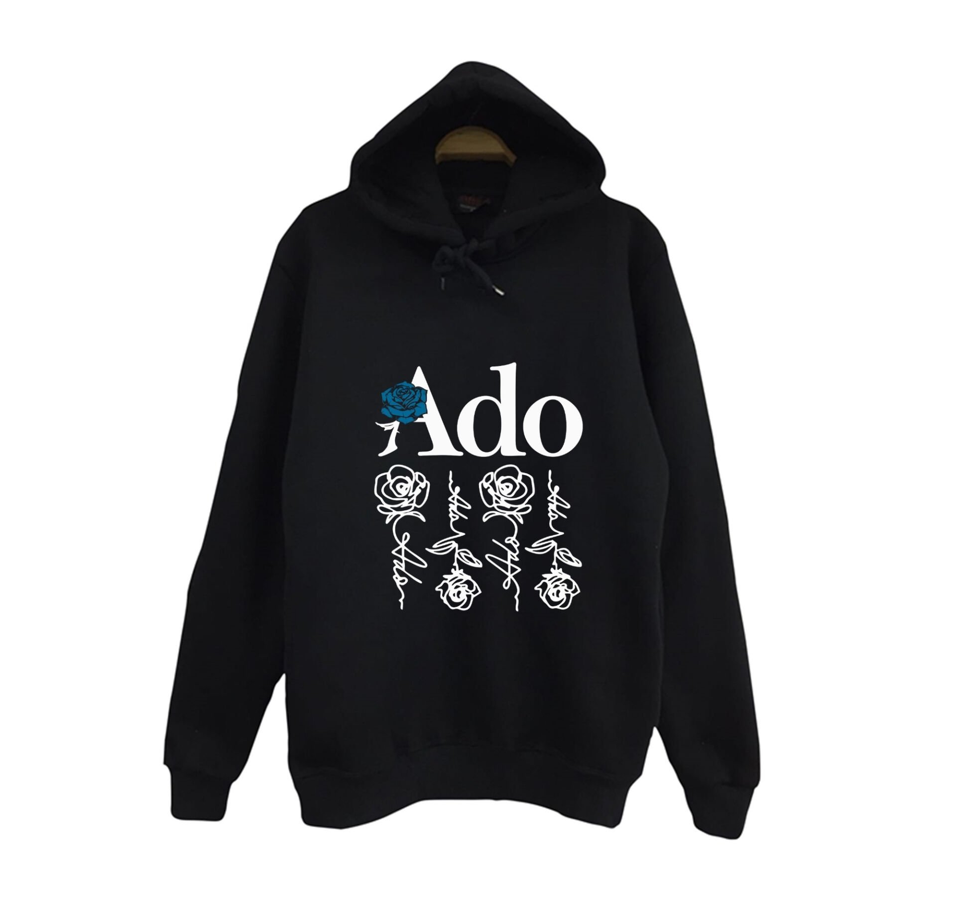 Ado Japon - K-Pop - Rock - Müzik Baskılı Unisex %100 Pamuk Kapüşonlu Sweatshirt