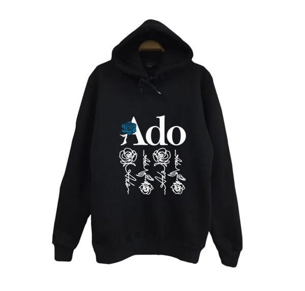 Ado Japon - K-Pop - Rock - Müzik Baskılı Unisex %100 Pamuk Kapüşonlu Sweatshirt