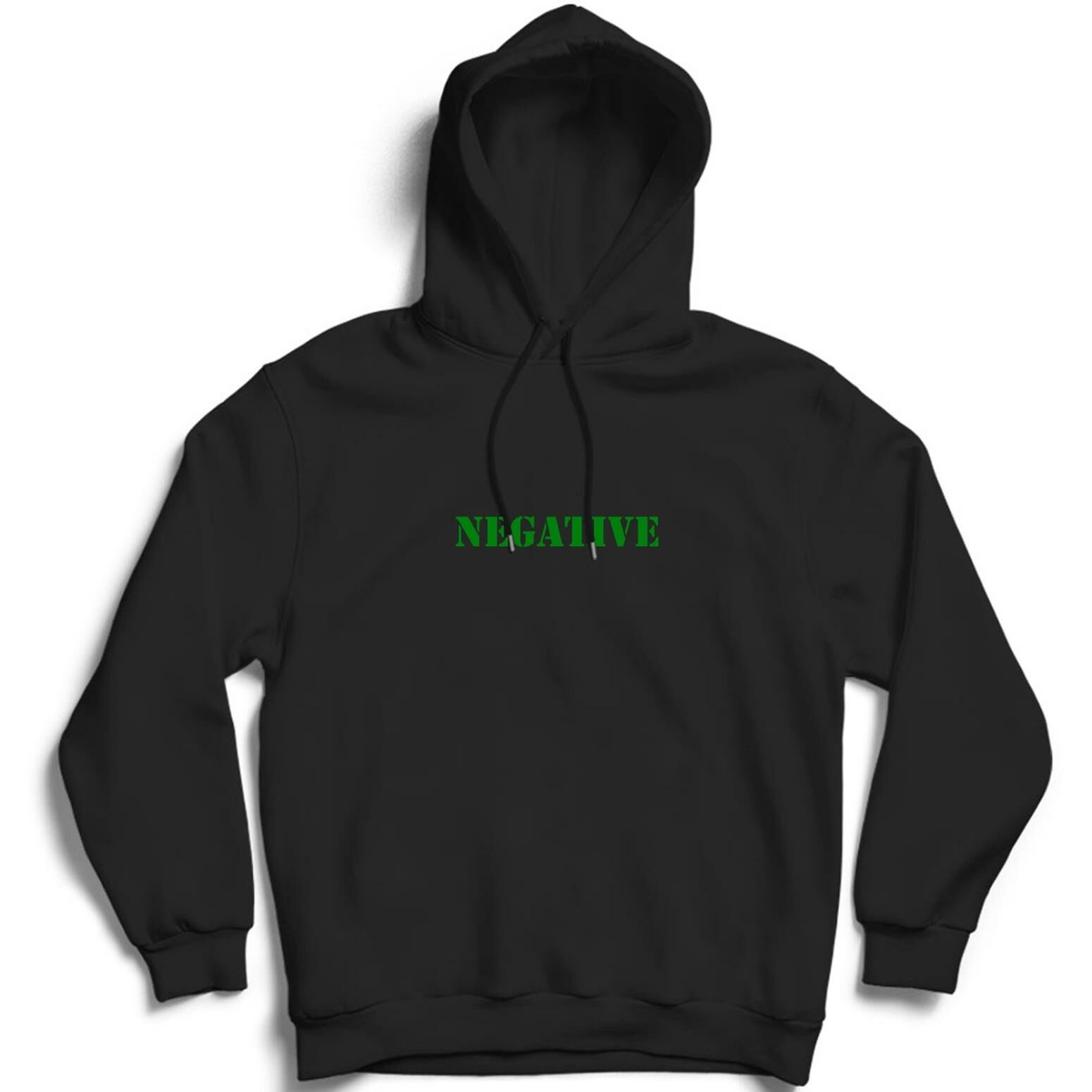 Negatif Baskılı Kapüşonlu Sweatshirt