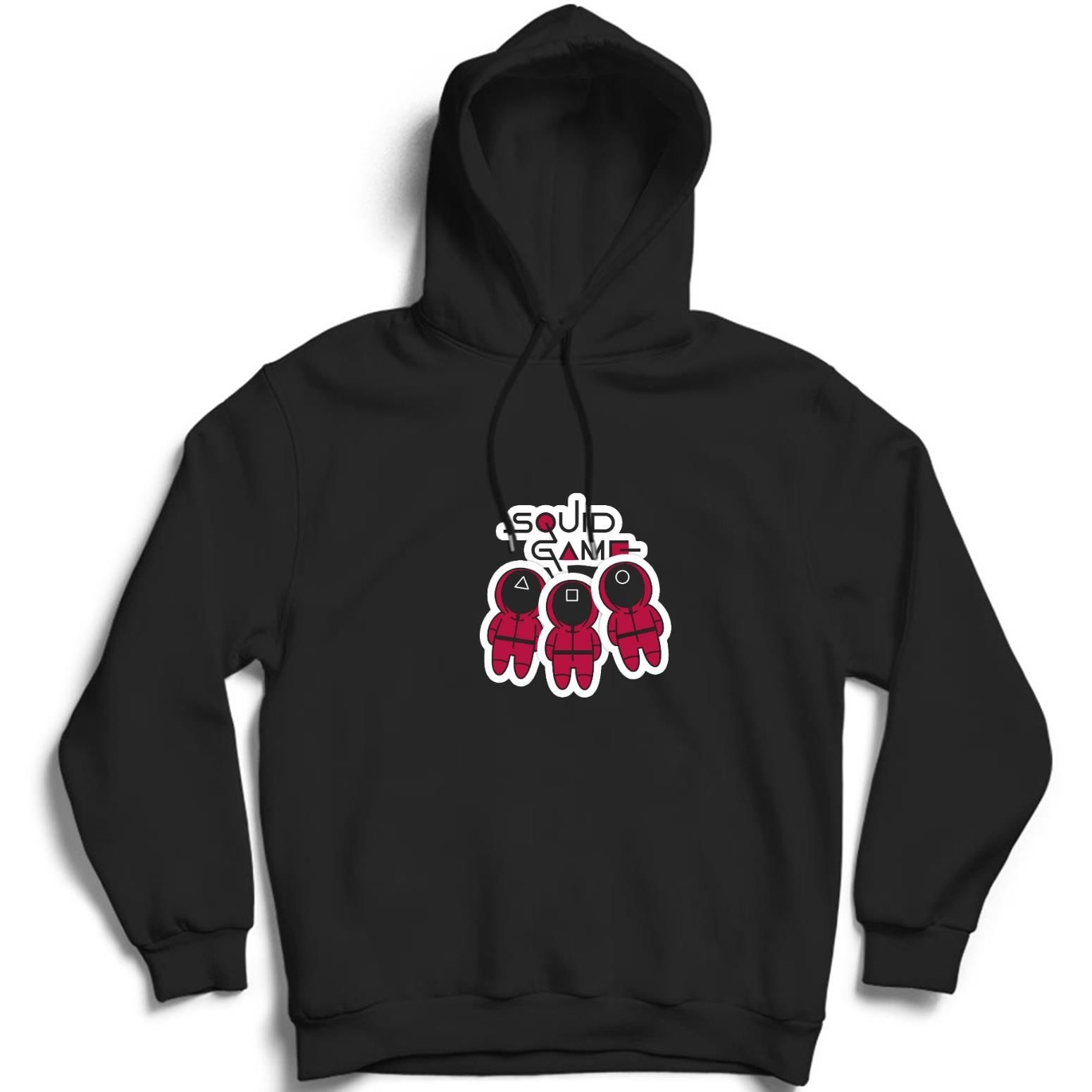 Squid Game Dizi Baskılı Kapüşonlu Sweatshirt