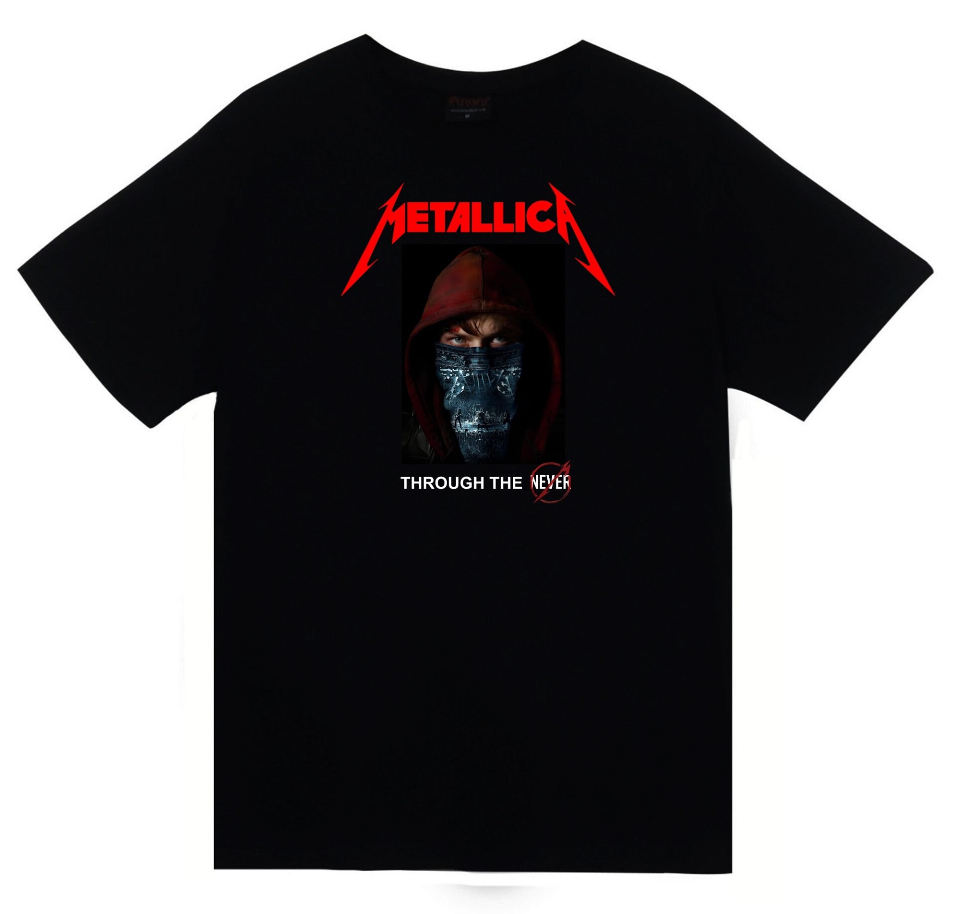 Metallica Baskılı Unisex %100 Pamuk Siyah T-shirt