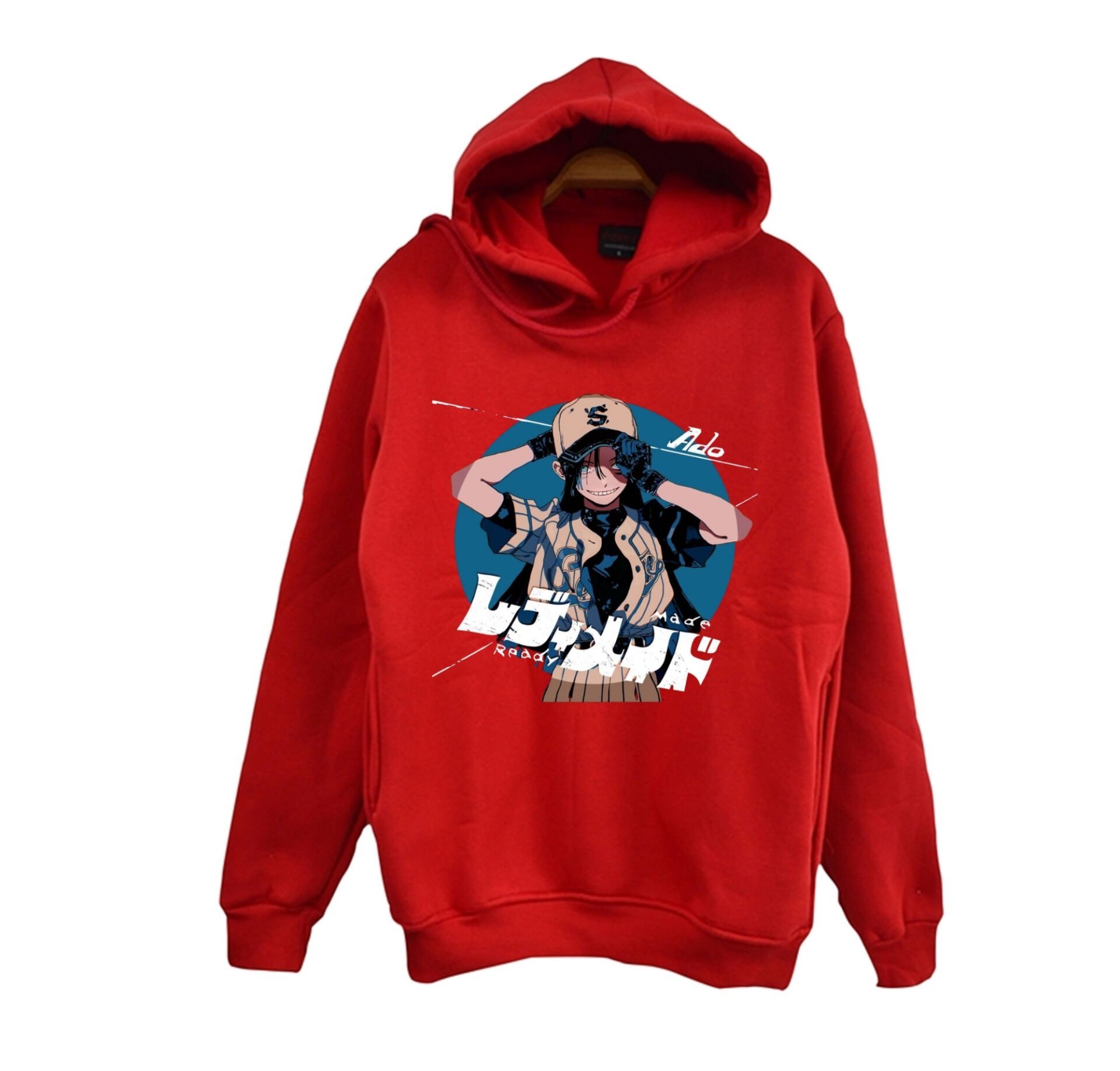 Ado Japon - K-Pop - Rock - Müzik Baskılı Unisex %100 Pamuk Kapüşonlu Sweatshirt