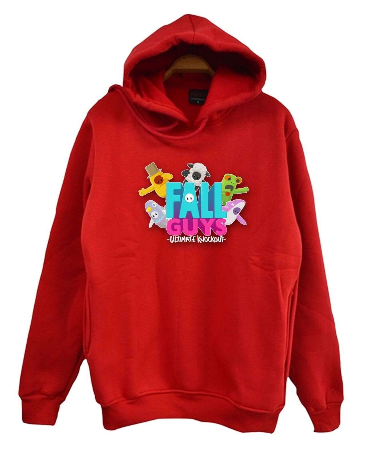 Fall Guys Oyun Baskılı Kapüşonlu Sweatshirt