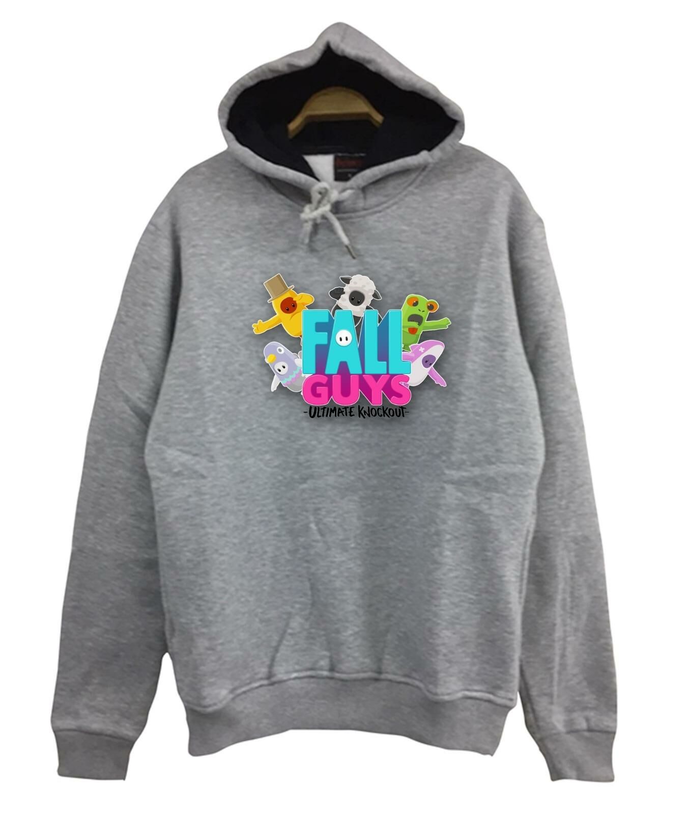 Fall Guys Oyun Baskılı Kapüşonlu Sweatshirt