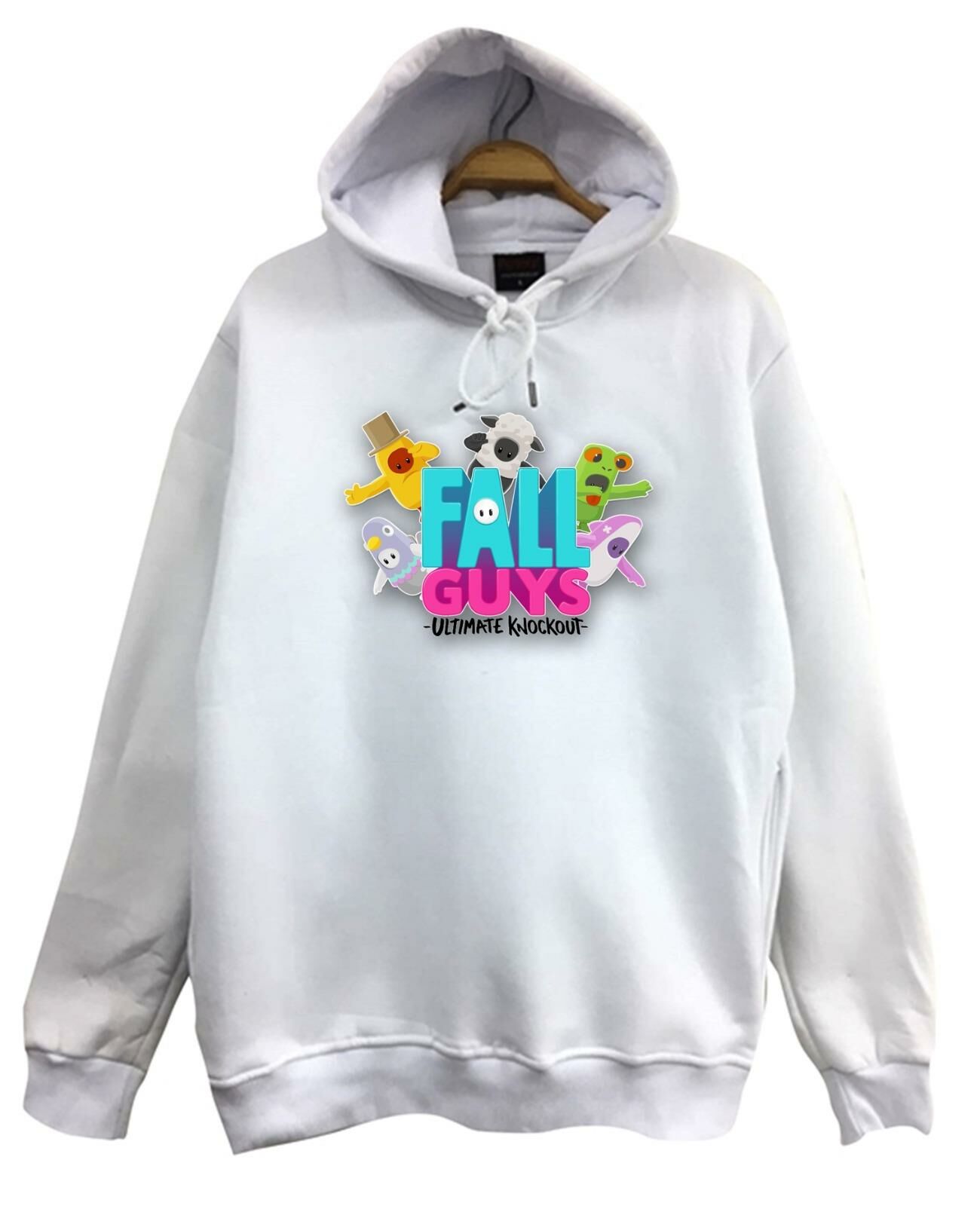 Fall Guys Oyun Baskılı Kapüşonlu Sweatshirt