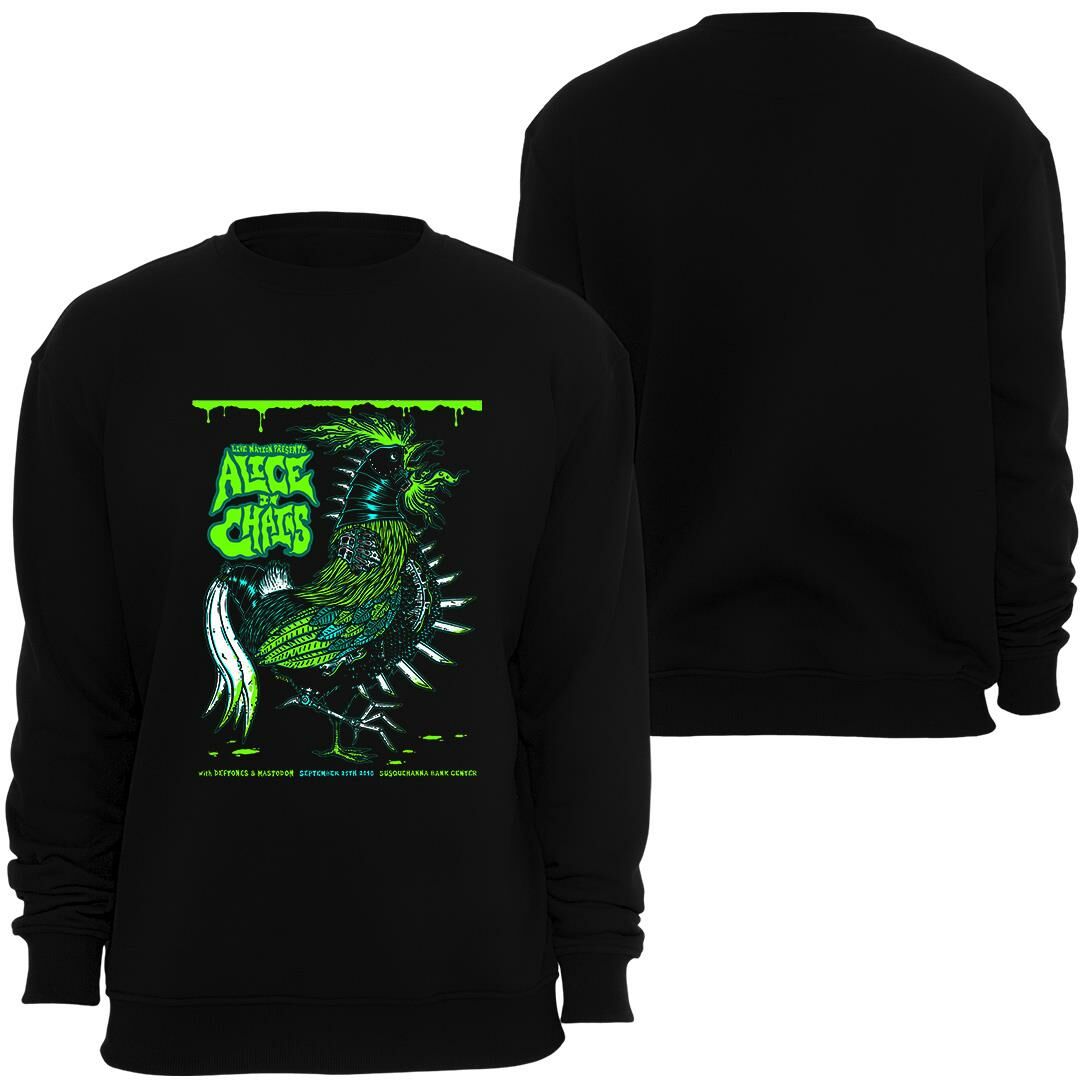 Alice in Chains Baskılı Unisex Bisiklet Yaka Sweatshirt