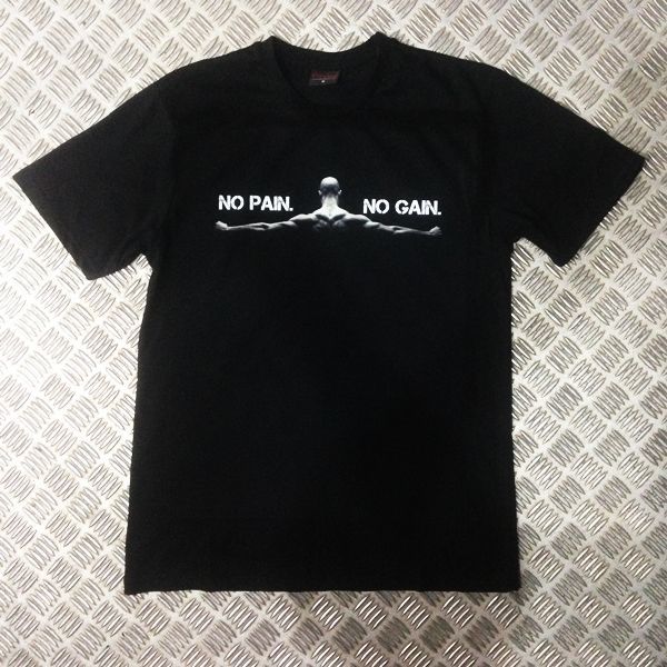 NO PAIN NO GAIN Baskılı T-shirt