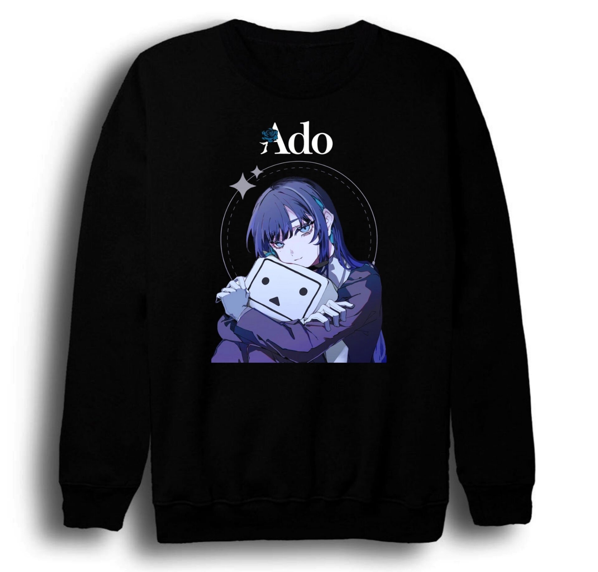 Ado Japon - K-Pop - Rock - Müzik Baskılı Unisex %100 Pamuk Bisiklet Yaka Sweatshirt
