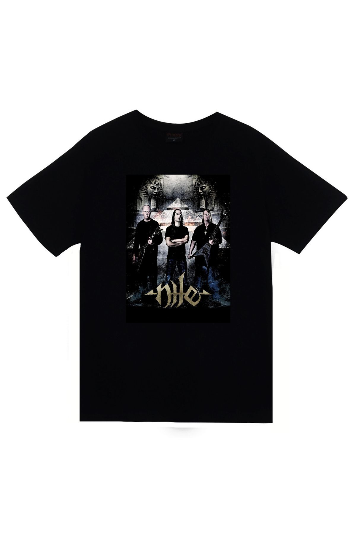 Nile – Müzik Grubu Baskılı Unisex %100 Pamuk Siyah T-shirt