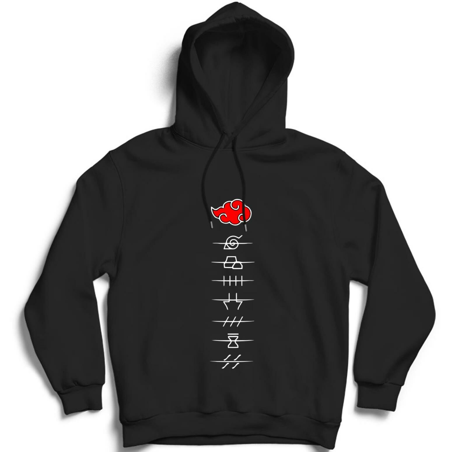 Naruto Anime Baskılı Kapüşonlu Sweatshirt