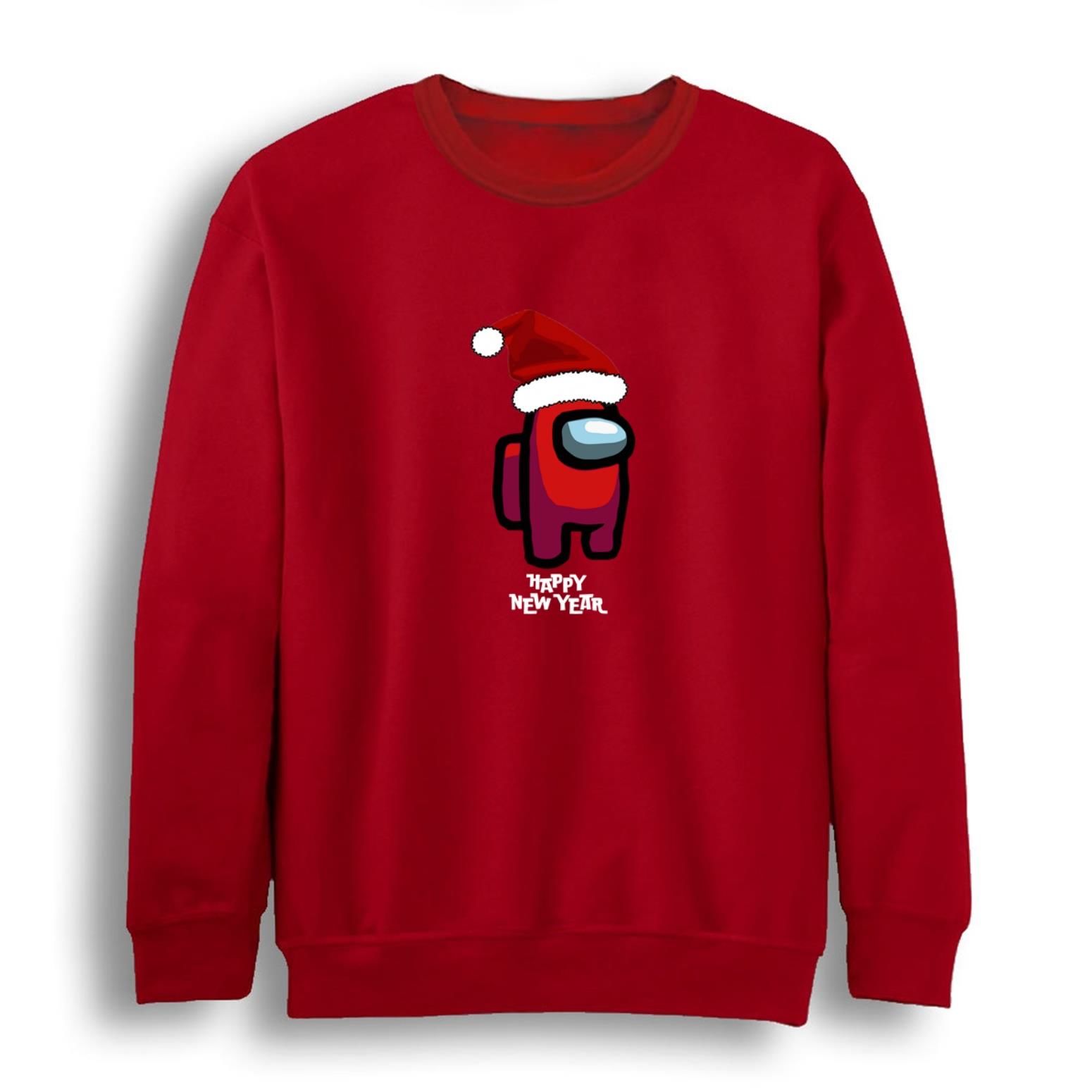 Among Us Yeni Yıl Noel Baba Happy New Year Baskılı Sweashirt