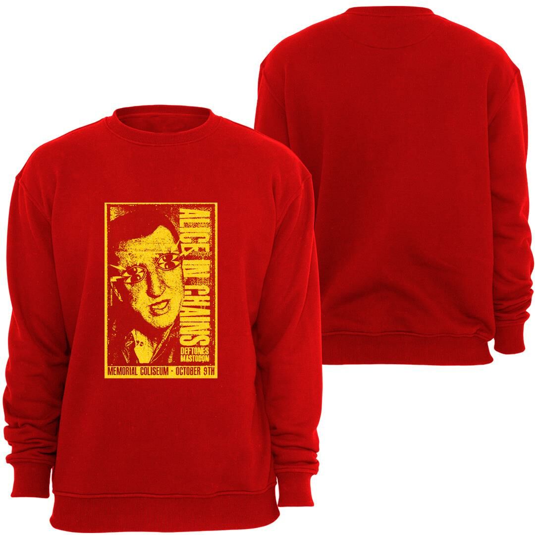 Alice in Chains Baskılı Unisex Bisiklet Yaka Sweatshirt