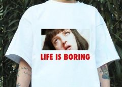 Life is Boring Baskılı Tişört