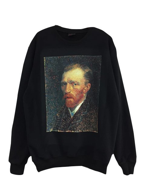 VINCENT VAN GOGH Baskılı Sweatshirt 2XL - SİYAH
