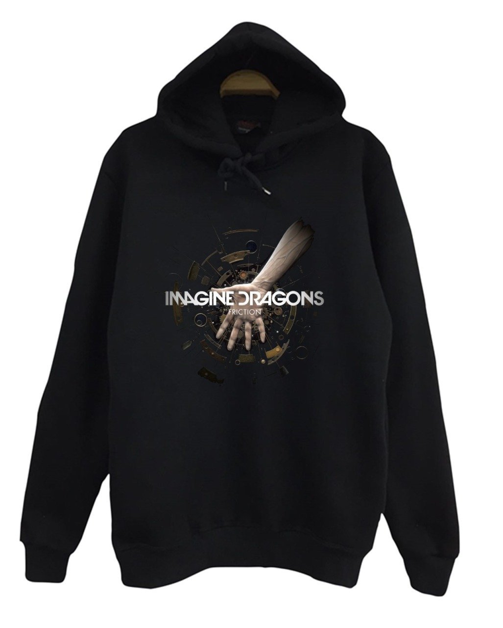 Imagine Dragons Baskılı Kapüşonlu Sweatshirt SİYAH - XL