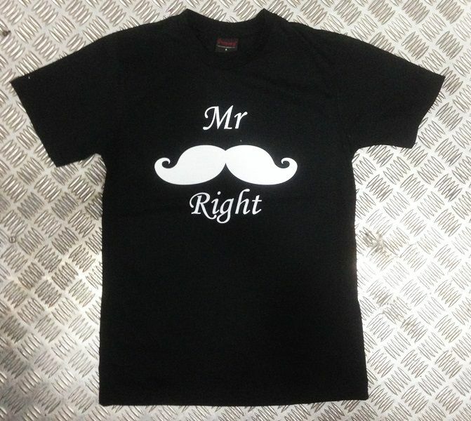 MR RIGHT Baskılı T-shirt