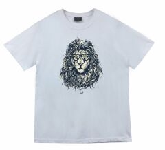 Aslan Gözlüklü Baskılı T-shirt