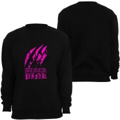 Blackpink ( K-Pop , Black Pink ) Baskılı Bisiklet Yaka Sweatshirt