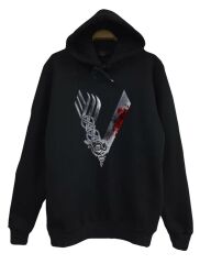 Vikings Baskılı Kapüşonlu Sweatshirt