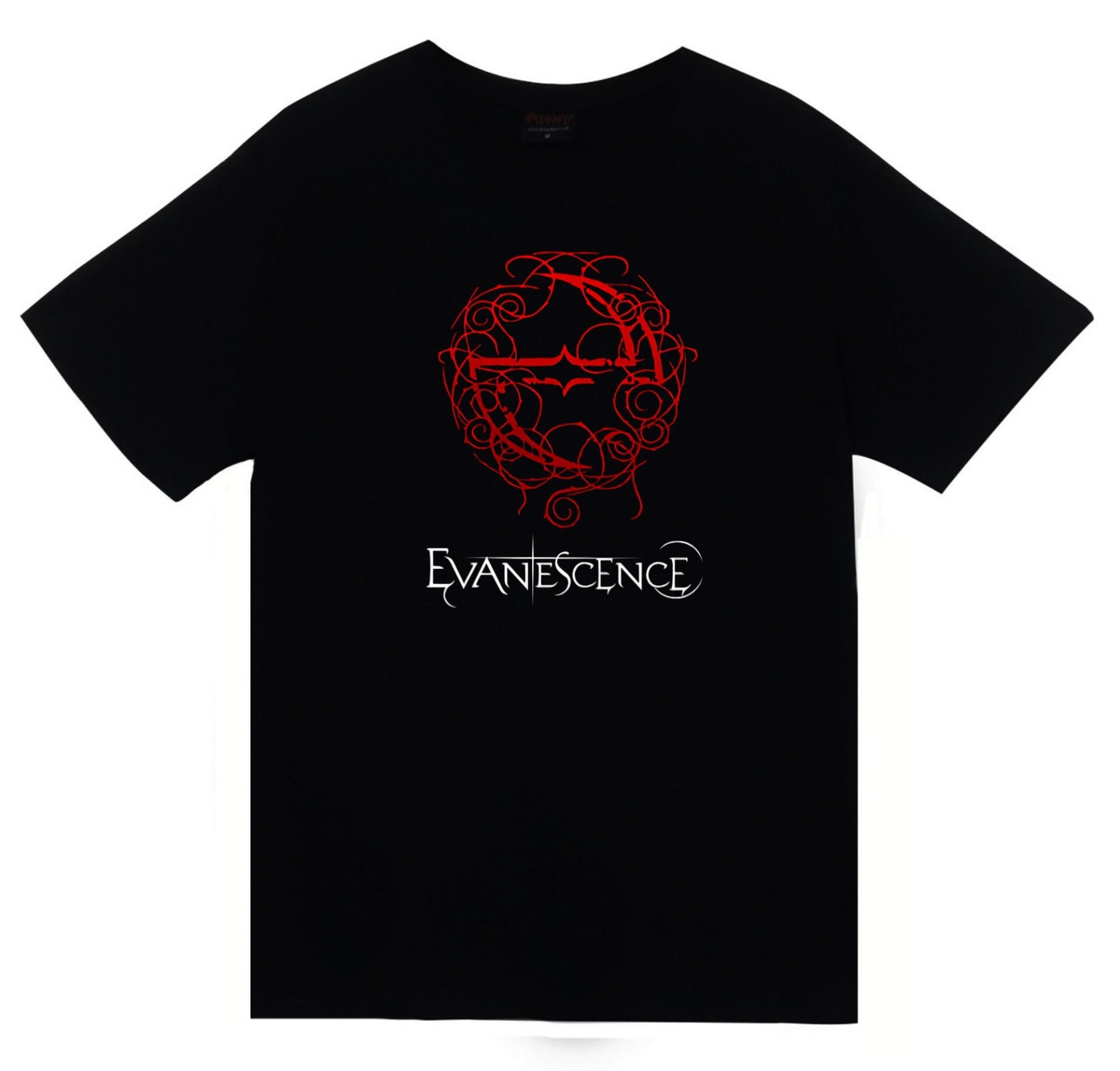 Evanescence - Müzik Grubu Baskılı Unisex %100 Pamuk Siyah T-shirt