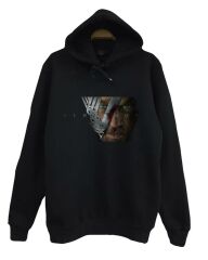 Vikings Baskılı Kapüşonlu Sweatshirt