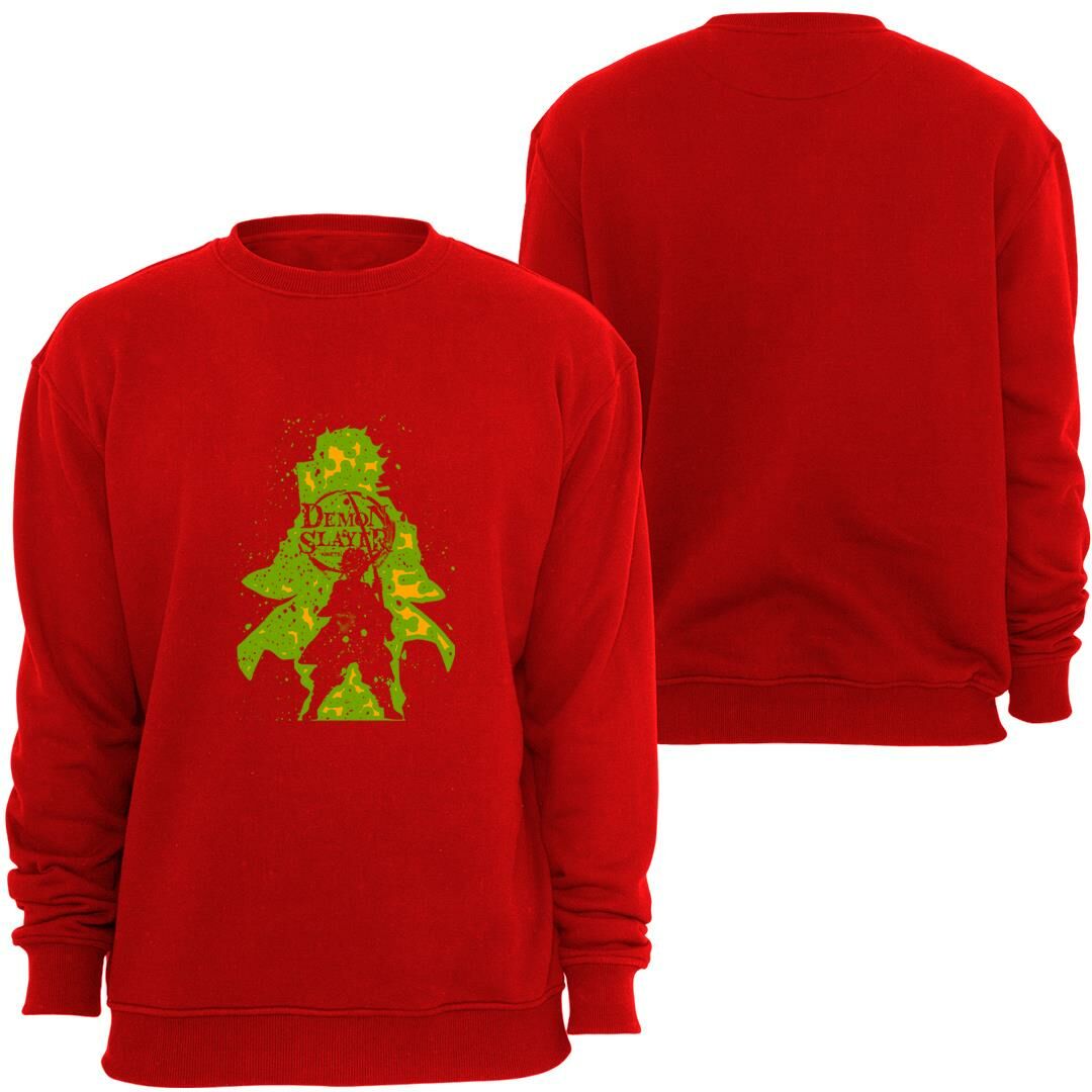 Demon Slayer Anime Baskılı Bisiklet Yaka Sweatshirt