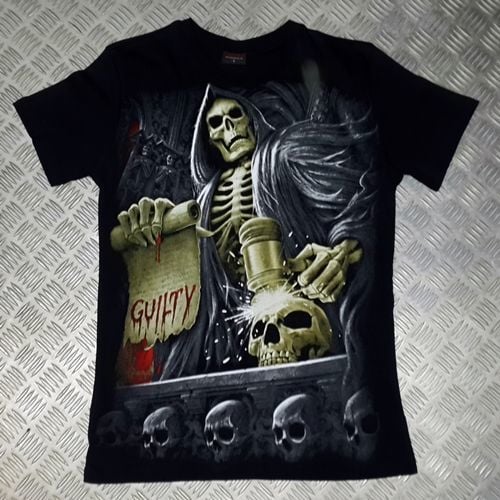 KURU KAFA Baskılı T-shirt SİYAH - 2XL