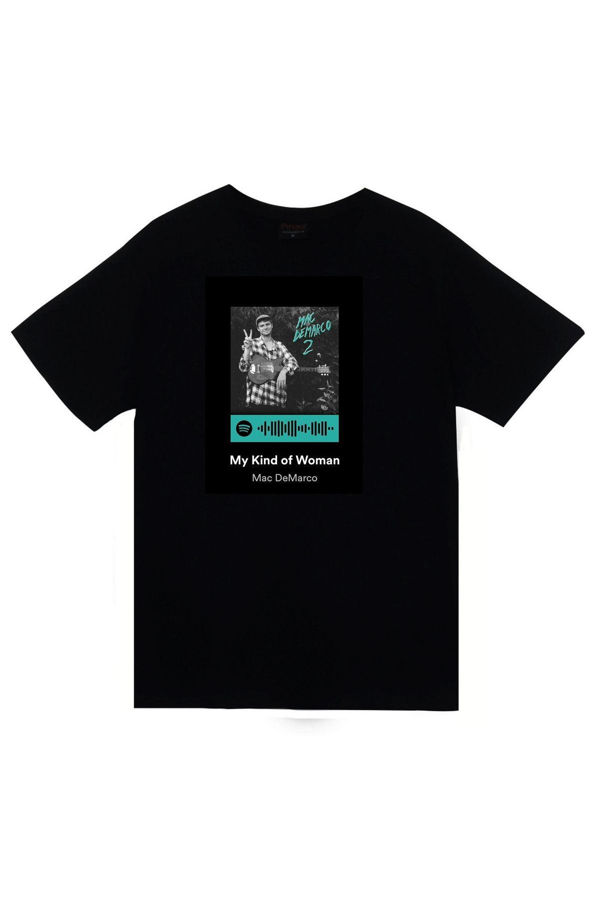 Mac Demarco Baskılı Unisex %100 Pamuk Siyah T-shirt