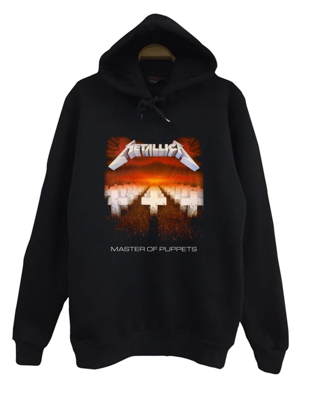 Metallica Baskılı Kapüşonlu Sweatshirt SİYAH - XL