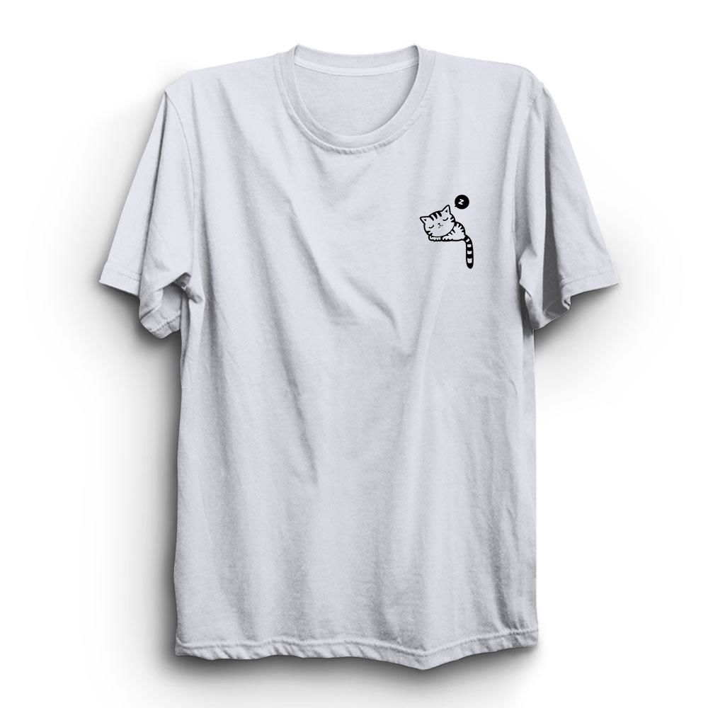 Cepte Uyuyan Kedi Cat Baskılı Tshirt