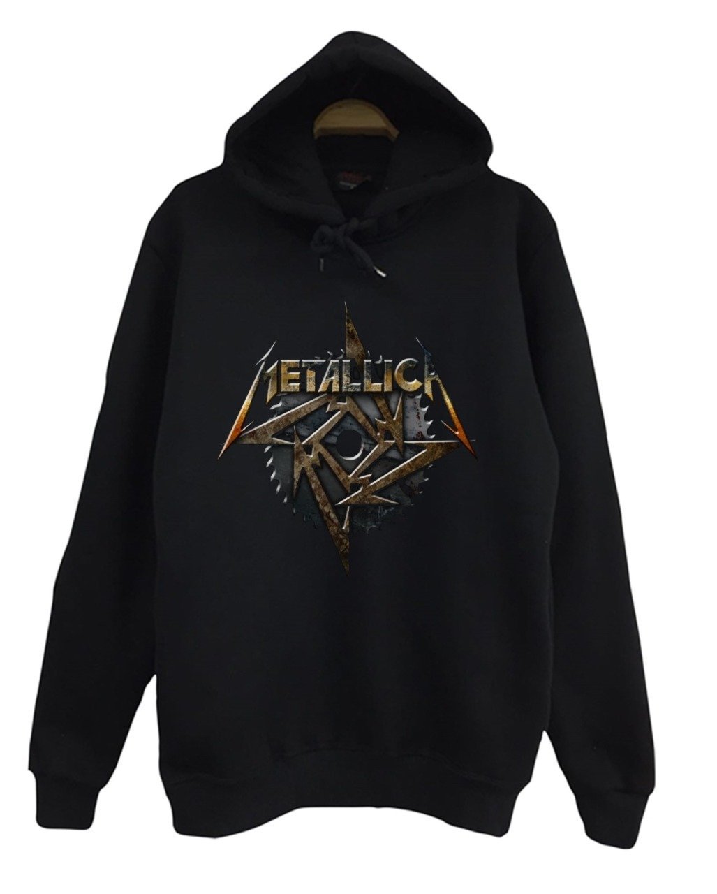 Metallica Baskılı Kapüşonlu Sweatshirt SİYAH - S