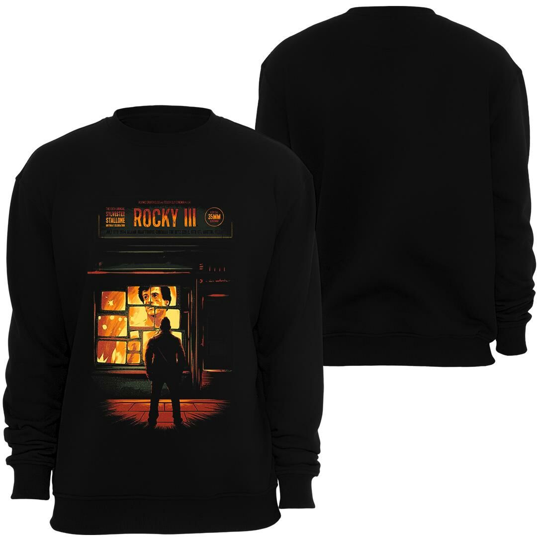 Rocky Özel Tasarım Unisex Bisiklet Yaka Sweatshirt