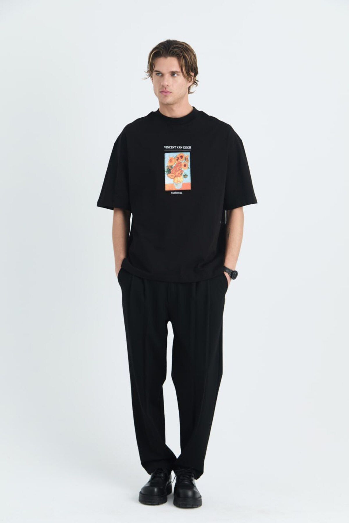 Vincent Van Gogh Baskılı, Nakışlı Unisex %100 Pamuk T-shirt