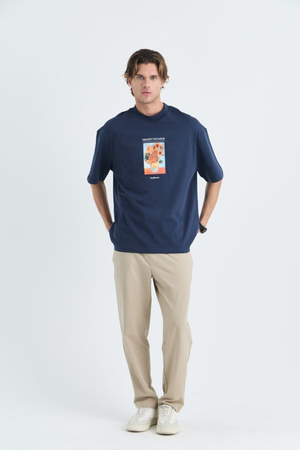 Vincent Van Gogh Baskılı, Nakışlı Unisex %100 Pamuk T-shirt