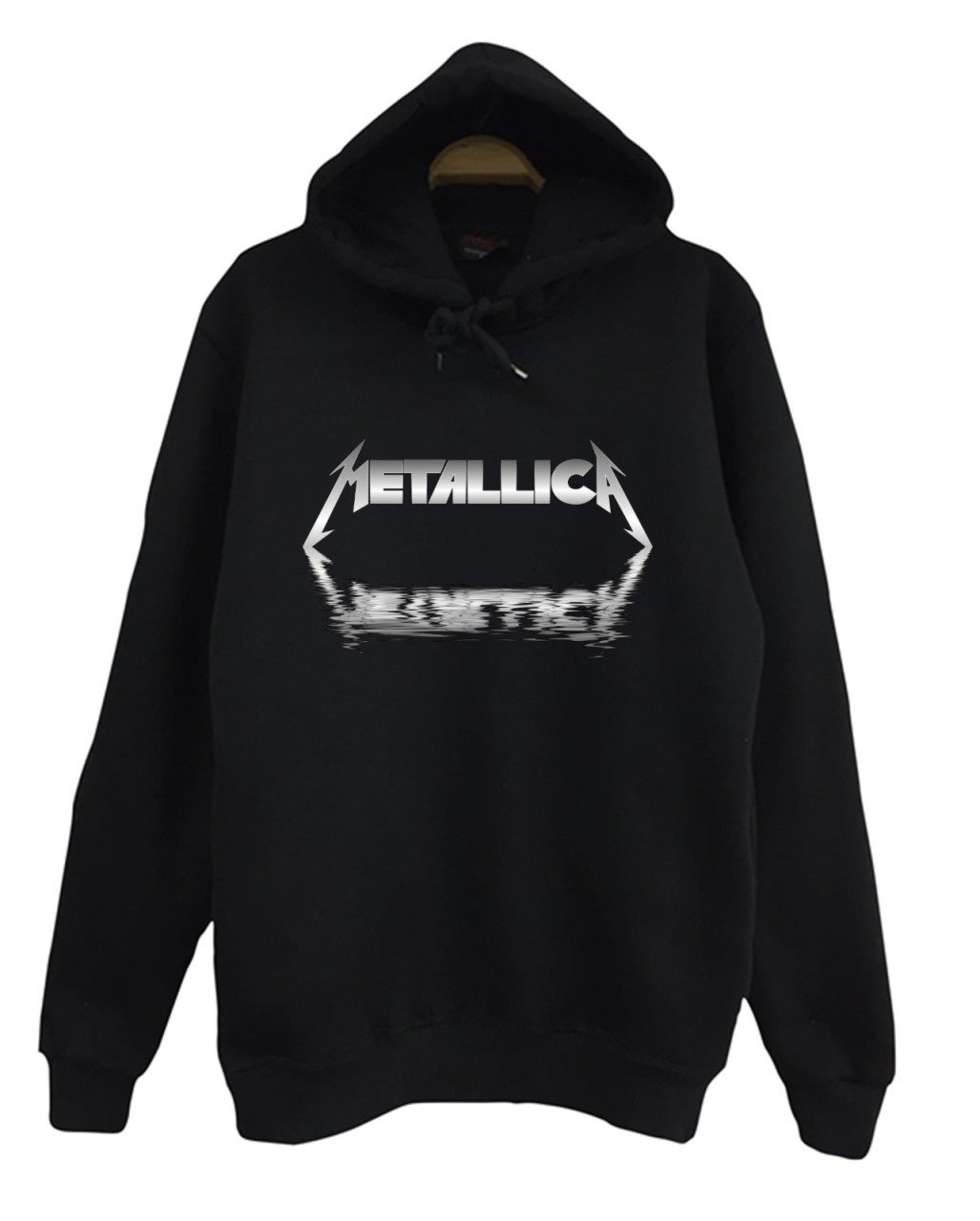Metallica Baskılı Kapüşonlu Sweatshirt SİYAH - XL